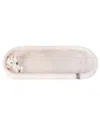 Artifacts Trading Company Marble Runway Tray, 16" X 6" X 0.3" In White Matte