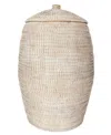 Artifacts Trading Company Saboga Home Beehive Laundry Hamper With Liner In White Wash