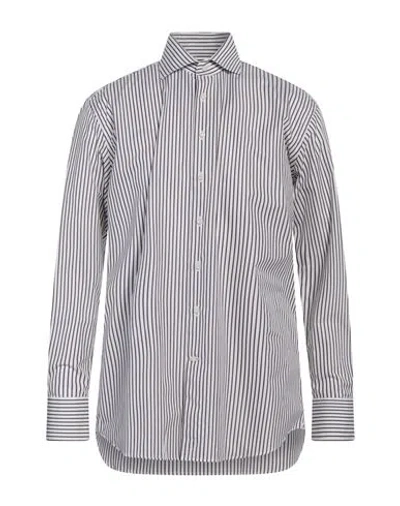 Artigiano Asoni Man Shirt Dark Brown Size 17 Cotton, Lyocell