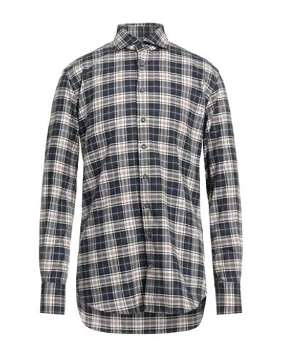 Artigiano Asoni Man Shirt Midnight Blue Size 15 ¾ Cotton