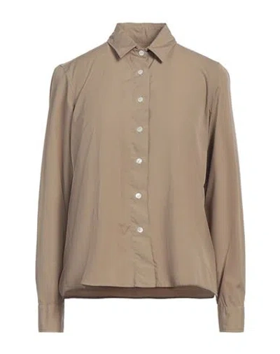 Artigiano Asoni Woman Shirt Sand Size 14 Cotton In Beige