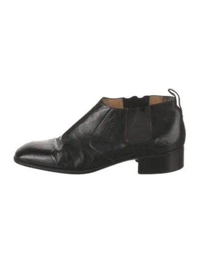 Pre-owned Artioli Leather Dress Loafers In Black