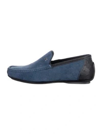 Pre-owned Artioli Leather Loafers In Blue