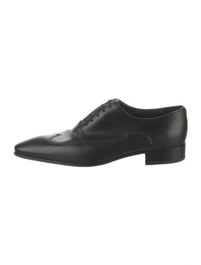 Pre-owned Artioli Leather Oxfords In Black