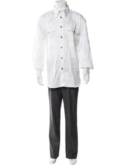 Pre-owned Artioli Long Sleeve Dress Shirt In White