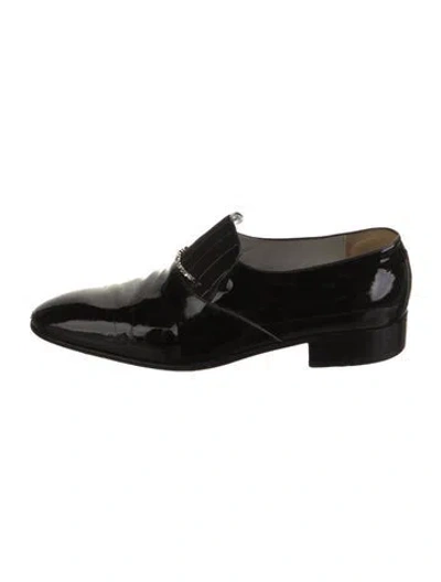 Pre-owned Artioli Patent Leather Monk Straps In Black