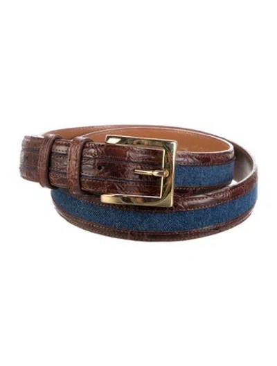 Pre-owned Artioli Skinny Leather Belt In Multi