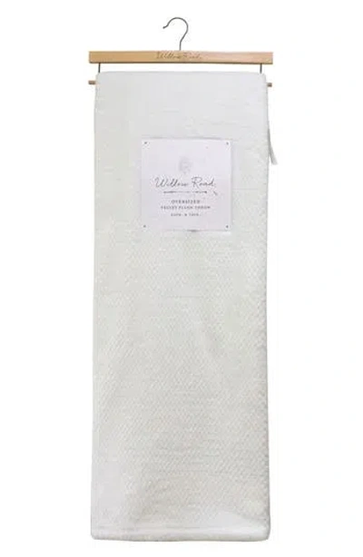 Artisan 34 Madison Textured Throw Blanket In White