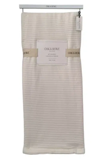 Artisan 34 Reversible Chenille Throw Blanket In White