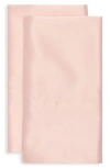 Artisan 34 Set Of 2 Lumina Lou Satin Pillowcases In Pink