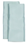 Artisan 34 Set Of 2 Lumina Lou Satin Shams In Green