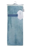 Artisan 34 Solid Textured Square Throw Blanket In Blue