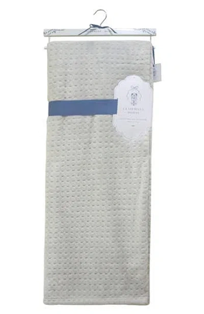 Artisan 34 Solid Textured Square Throw Blanket In Gray