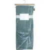 Artisan 34 Solid Textured Square Throw Blanket In Green