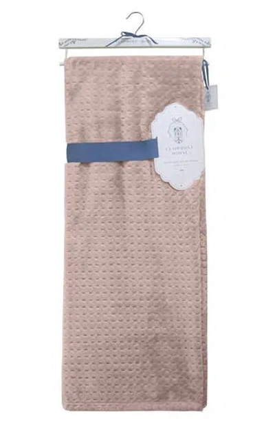 Artisan 34 Solid Textured Square Throw Blanket In Pink