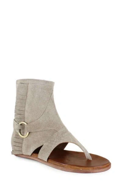 Artisan Crafted By Zigi Aldonza Gladiator Sandal In Off White/ Grey