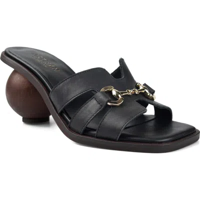 Artisan Crafted By Zigi Franklynn Leather Slide Sandal In Black Leather