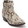 Artisan Crafted By Zigi Lissa Snakeskin Embossed Leather Ankle Bootie In Multi