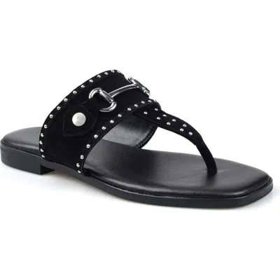 Artisan Crafted By Zigi Lynwood Leather Flip Flop In Black
