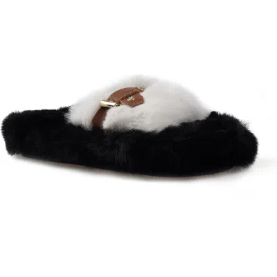 Artisan Crafted By Zigi Zaytina Faux Fur Slide Sandal In Black