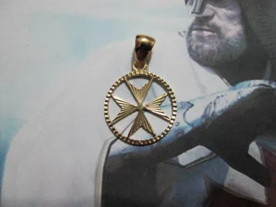 Pre-owned Artisan Cross Of The Knights Templar Made Yellow Gold 18 K-  Product
