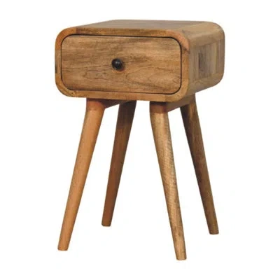 Artisan Furniture Avora Mini Oak-ish Nightstand With 1 Drawer In Beige