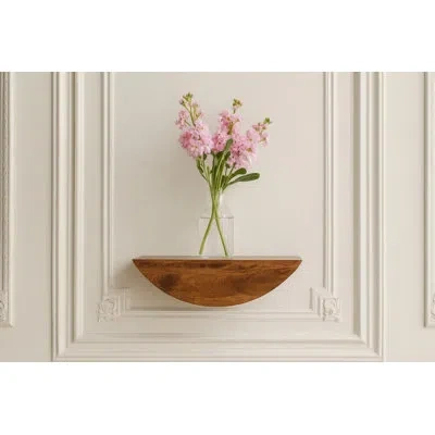 Artisan Furniture Crescent Floating Wall Shelf In Brown