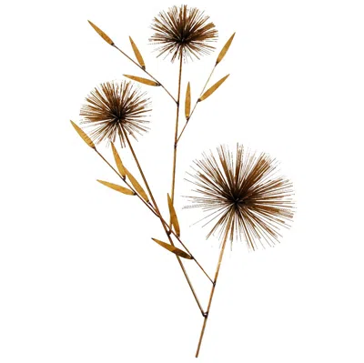 Pre-owned Artisan House Mid-century Modern Abstract Gold Brass Pom Pom Wall Sculpture By Curtis Jere
