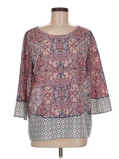 Pre-owned Artisan Ny 3/4 Sleeve Blouse In Pink