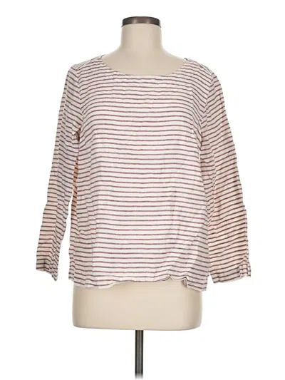 Pre-owned Artisan Ny 3/4 Sleeve Top Ivory Boatneck Tops
