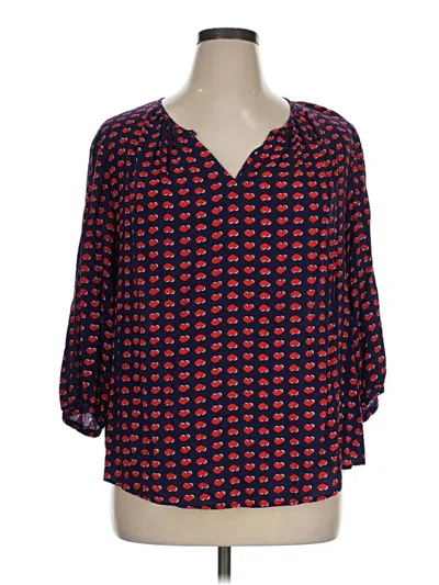 Pre-owned Artisan Ny 3/4 Sleeve T-shirt In Red