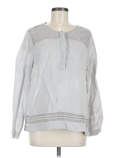 Pre-owned Artisan Ny Long Sleeve Blouse In Gray