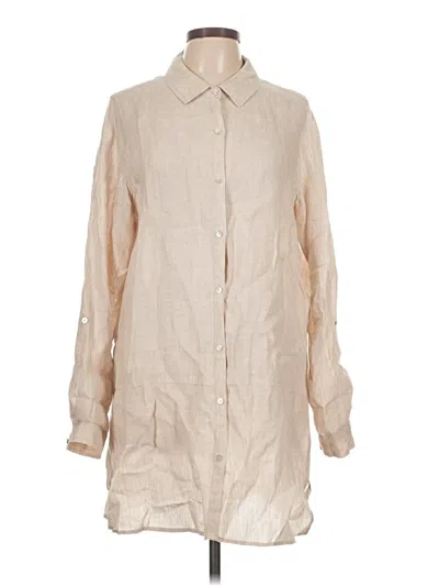 Pre-owned Artisan Ny Long Sleeve Button Down Shirt In Tan