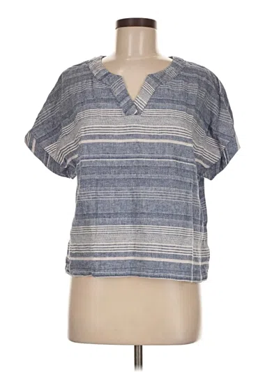 Pre-owned Artisan Ny Short Sleeve Blouse In Blue