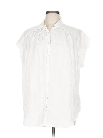 Pre-owned Artisan Ny Short Sleeve Blouse In White