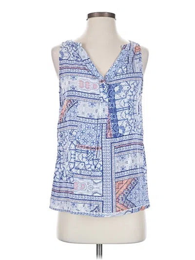 Pre-owned Artisan Ny Sleeveless Blouse In Blue