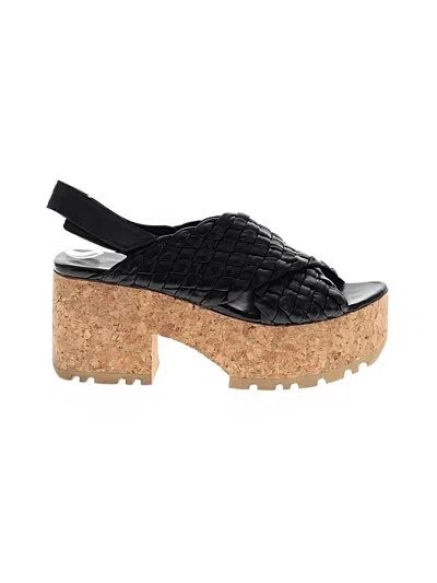 Pre-owned Artisan Wedges In Black