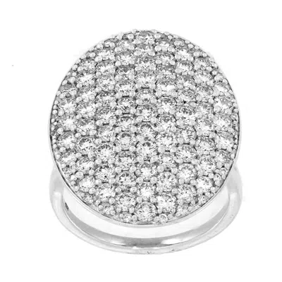 Artisan Women's 14k White Gold Micro Pave Diamond Ring – Classic Wedding Or Stacking Band