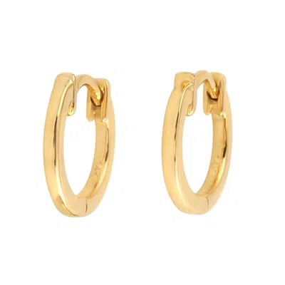 Artisan Women's 14k Yellow Gold Plain Huggie Earrings