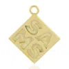 Artisan Women's 14k Yellow Gold Square Shape Handmade Name Pendant In Gold