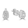 Artisan Women's 18k White Gold Baguette Cut Diamond Pear Stud Earrings