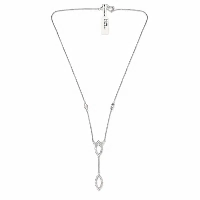 Artisan Women's 18k White Gold Diamond Marquise Y-drop Necklace