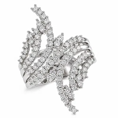 Artisan Women's 18k White Gold Pave Diamond Statement Ring