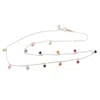 Artisan Women's 18k White Gold Princess Necklace With Multi-sapphire Gemstone Beads In Multi