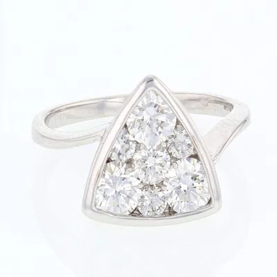 Artisan Women's 18k White Gold Triangle Diamond Cluster Ring