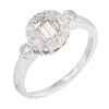 Artisan Women's 18k White Gold With Baguette Natural Diamond Cocktail Ring