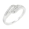 Artisan Women's Baguette Cut Natural Diamond Stacking Ring In White Gold