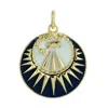 Artisan Women's Black / Gold / White 14k Gold Mind Body Soul Pendant With Diamonds And Enamel In Multi