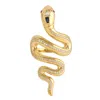 Artisan Women's Blue / Red / White Pave Diamond Snake Cocktail Ring With Ruby & Blue Sapphire In Gold In Gold