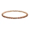 Artisan Women's Brown / Rose Gold Statement Bangle With Baguette-cut Colored Diamonds In Rose Gold In Gold